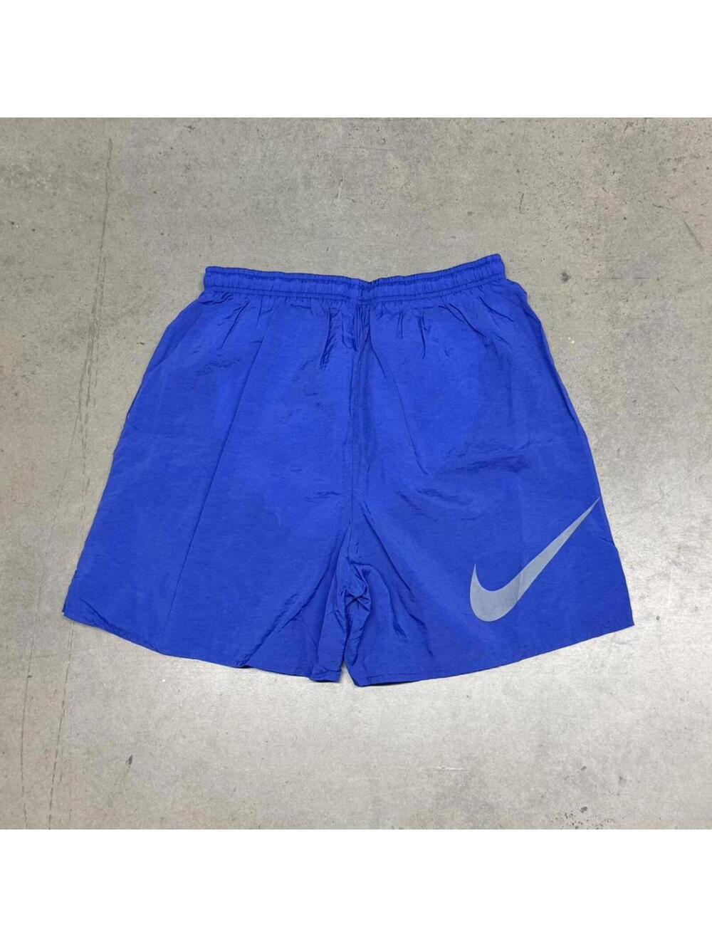 Vintage Nike Nylon Shorts Mens Large Blue 5" Inseam Lined Baggies Running 90s